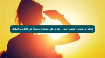 موجة حر شديدة تضرب البلاد.. تعرف على مدتها وتأثيرها حتى الثلاثاء المقبل
